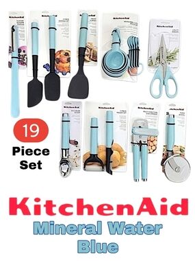 KitchenAid Mineral Water Blue 19-Piece Kitchen Tool Set